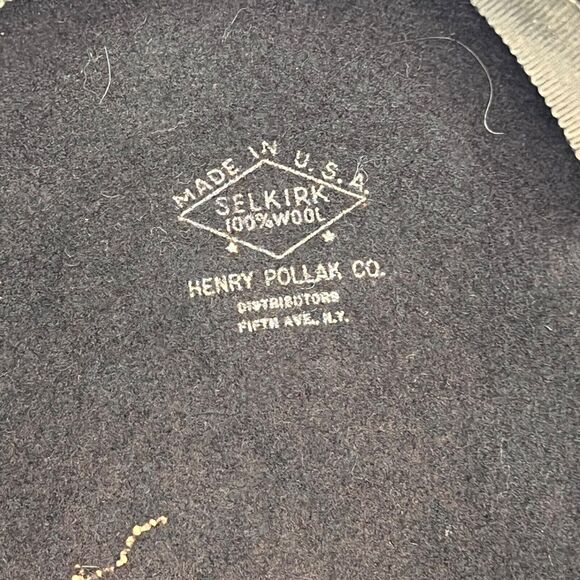 Vintage Henry Pollak Fascinator 30s 40s Selkirk Brown Wool Feather Topper Hat - Picture 7 of 7
